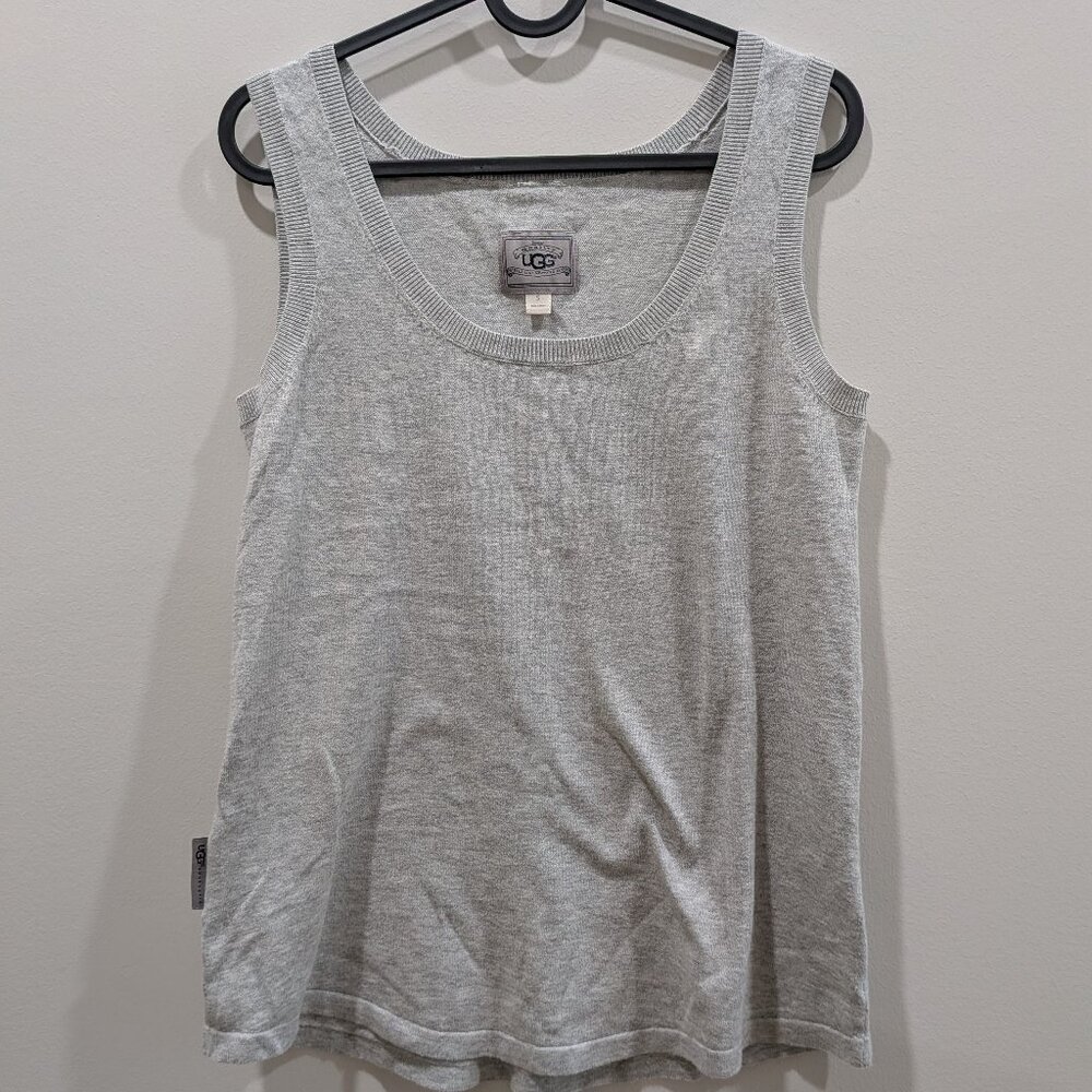 UGG Australia Women's Madelyn Grey Heather Cashmere Tank Top-New without Tag
